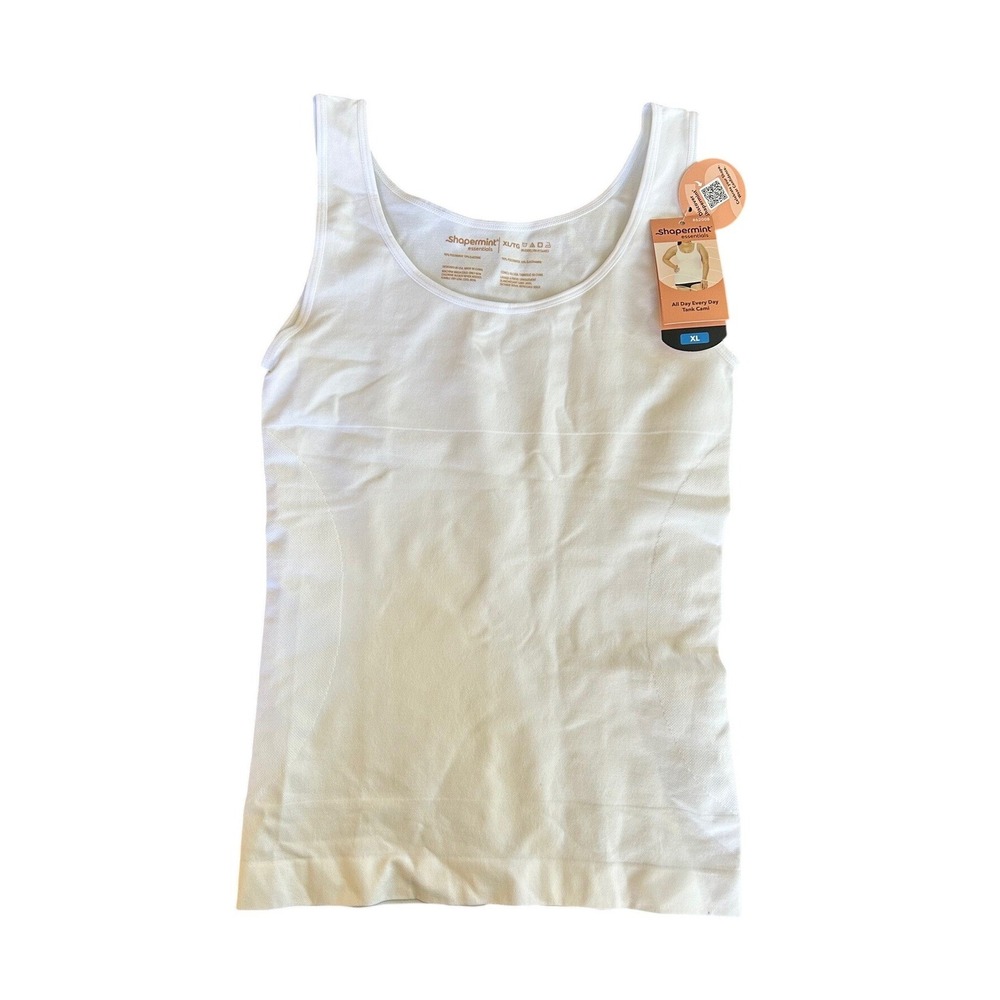 Shapermint Essentials White All Day Every Day Tank‎ Cami Shapewear XL 62008 NWT